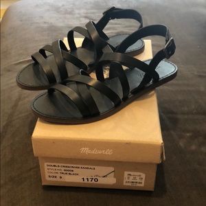 Madewell The Boardwalk Multistrap Sandal Black